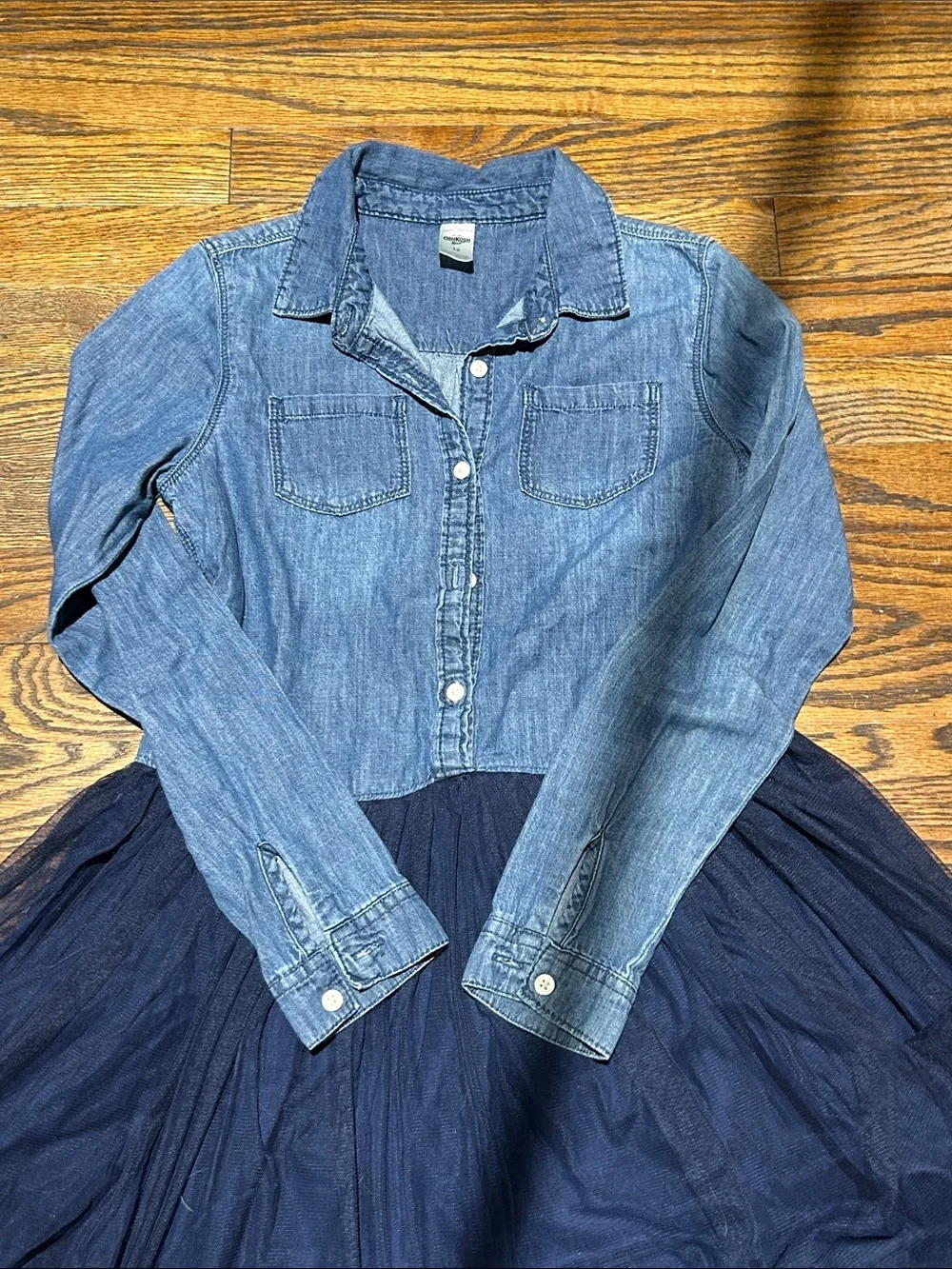 OshKosh B'gosh Blue Denim Jacket with Navy Tulle Skirt